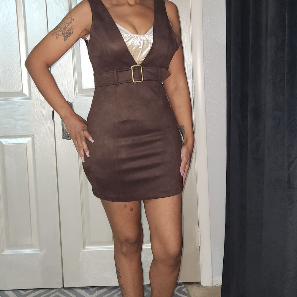 Forever 21 Brown Jumper Dress Size M
